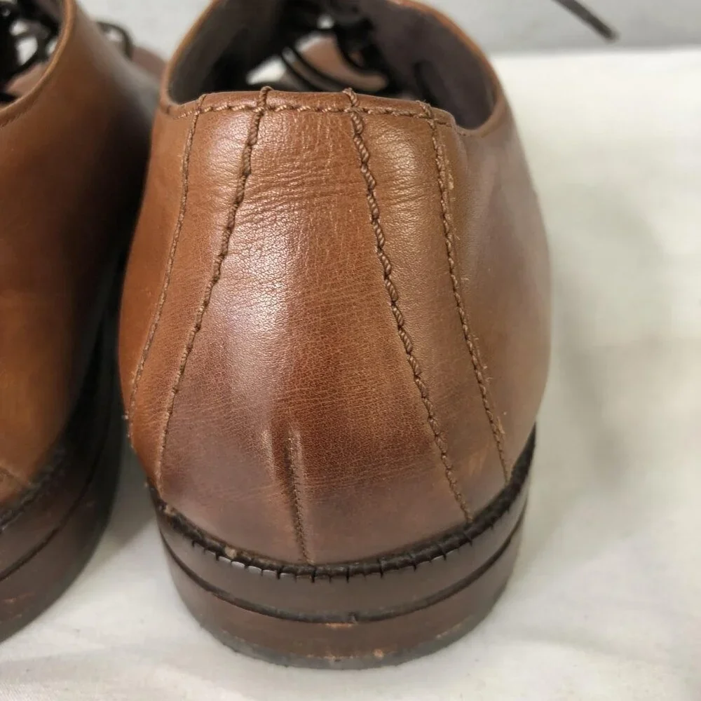 Cole Haan Derby Oxford Shoes Mens Size 9 Brown Grand OS Leather Dress C35107